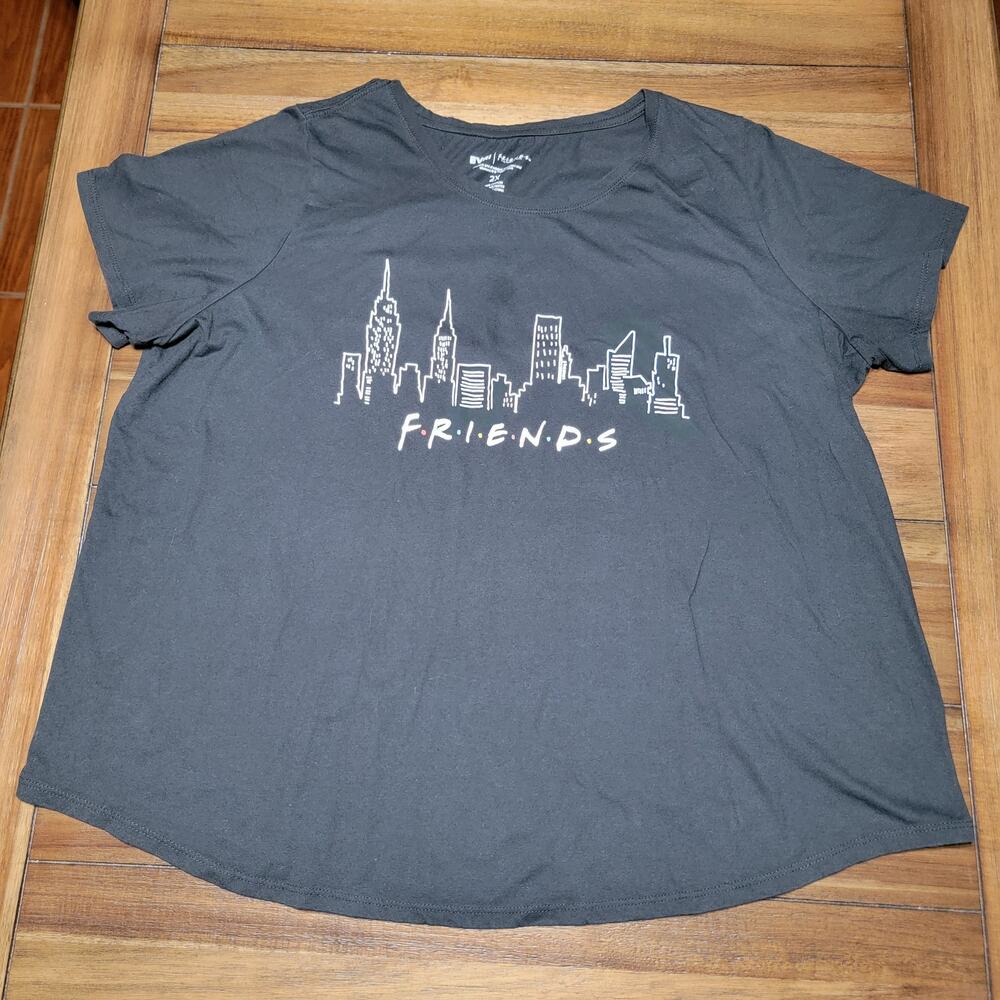 Evri x Friends Black Tee Friends Logo - Size 2X